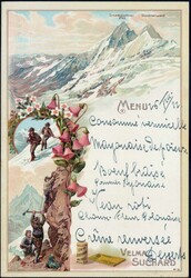 Menu, Lot von 6 Menukarten der Firma SuchardAutomatically generated ...