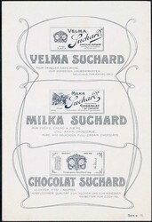 Menu, Lot von 6 Menukarten der Firma SuchardAutomatically generated ...