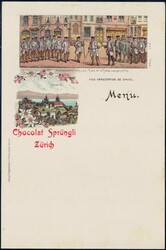 Menu, 3 unbeschriftete Menukarten der Chocolat Sprüngli ...