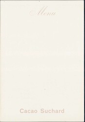 Menu, 11 unbeschriftete Menukarten der Chocolat Suchard, alle mit ...