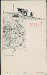 Menu, unbeschriftete Menukarte der Chocolat "Gala Peter"Automatically ...