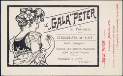 Menu, unbeschriftete Menukarte der Chocolat "Gala Peter"Automatically ...