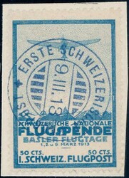 1913, Vorläufer Basel, Vollstempel, 600.-Automatically generated ...