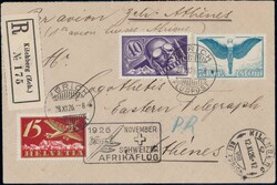 1926, Mittelholzer Afrikaflug, Zürich-Athen und Zürich-Alexandria, ...