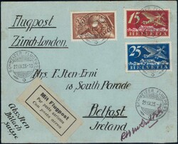 1923, Handley Page Transport Ltd., Flug Zürich-London vom 27/29.9.23 ...