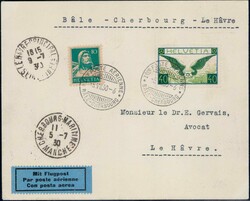 Flugpost, gutes Lot von 13 sauberen Belegen, dabei hohe Frakaturen, ...