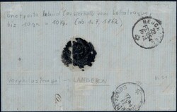 1864, 10c blau auf sauberem Faltbrief mit grossem Vorphilastempel ...