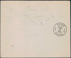 Kochermarken 1909, 5c grün, Rahmen grün auf Brief mit ...