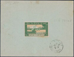 25+25c blau auf R-Brief von Genf nach Monaco, rückseitg ...