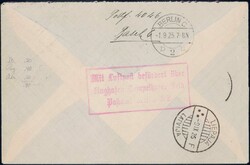 1925, 65c, 75c + 1Fr Ikarus auf R-Brief von Basel über Berlin nach ...