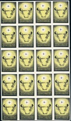 1927, Flugmeeting Brugg-Yverdon, ungezähnter Bogen zu 20 Marken, ...