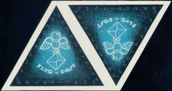 1927, Flugmeeting Brugg-Yverdon, blaue Vignette auf Kunstdruckpapier, ...