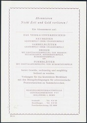 1946, 10c Pestalozzi auf passendem Werbeheft, ET-Stempel BERN 1