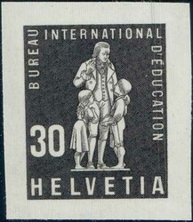 1960, 30c Pestalozzi, ungezähnter Probedruck, dieses seltene Stück ...