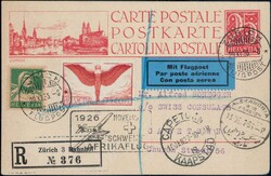 1926, Mittelholzer Afrikaflug Zürich-Alexandria mit Weiterleitung ...