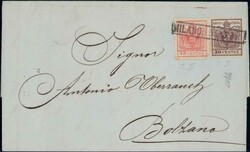 Lombardei + Venetien, Stempelsammlung von über 80 Werten, 2 Paare + ...