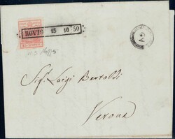 Lombardei + Venetien, Stempelsammlung von über 80 Werten, 2 Paare + ...