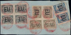 USA 1925, 30c Paar, 1 Peso im Viererblock + 5 Peso (2 Paare) auf ...