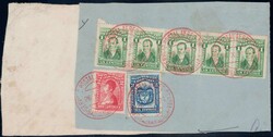 USA 1925, 30c Paar, 1 Peso im Viererblock + 5 Peso (2 Paare) auf ...
