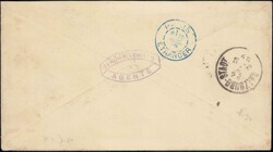 1889, 10c lila auf sehr sauberem Seepostbrief von Cali nach Salzburg, ...