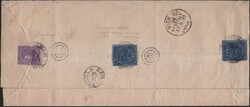 1892, 20c violett + 5c blau auf Leinenbrief von Bogota nach Wien, ...