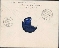 1930, R-Flugpostbrief von Tartu via Berlin nach Zürich, attraktive ...