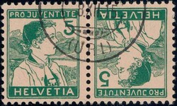 5+5c Pro Juventute, sauber gest., 1200.-