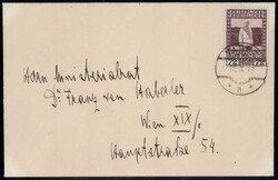 1913, 72H dunkelbraun auf Brief von Vaduz nach Wien, LBK 2200.-