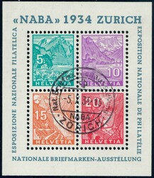 1934, NABA-Block, Sonderstempel, 750.-