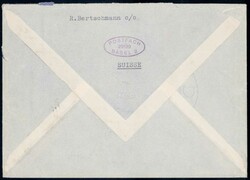 1954, Buntfrankatur auf Luftpostbrief von Basel nach Tanger / ...