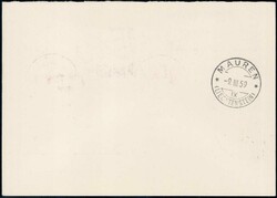 1958, 4 Belege mit 2-Länderfrankaturen