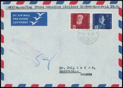 1958, Erstflug Zürich-Montreal, Briefe ab CH + FL, SLH 340 ...