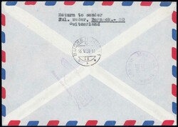 1958, Erstflug Zürich-Montreal, Briefe ab CH + FL, SLH 340 ...