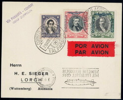 Chile 1932, Karte der 5. SüdamerikafahrtAutomatically generated ...