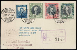 Chile 1932, Karte der 6. Südamerikafahrt mit ...