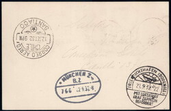 Chile 1932, Karte der 6. Südamerikafahrt mit ...