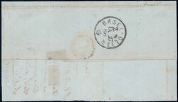 1866, 1Fr goldbronze, rötlich als Einzelfrankatur auf Faltbrief ...