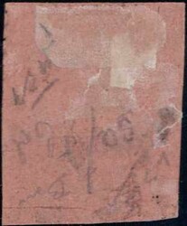 1872, 100c schwarz/braun, angeschnitten, Aufdruck Anotado, rechts ...