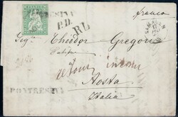 Italien 1861, 40Rp grün, voll- bis meist breitrandig auf sauberem ...