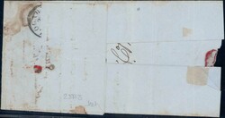 1858, 20Rp gelblichorange (angeschnitten) auf Brief von COPPET nach ...