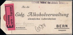 1940, Mischfrankatur auf Paketzettel nach BernAutomatically generated ...