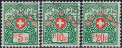 1927, Schweizer Wappen und Alpenrosen, sauber gest. Serie ohne ...