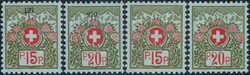1911/26, Schweizer Wappen und Alpenrosen, Serie mit kl. ...