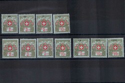 1911/26, Schweizer Wappen und Alpenrosen, Serie mit kl. ...