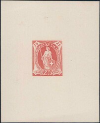 1905, 25c rotbraun, Einzelabzug einer Urpatrize auf Karton, Type ...