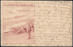 1913, Flugtag Lausanne, offiz. Karte mit Zusatzfrankatur nach Belgien ...