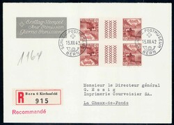 10+10c rötlichbraun auf sehr sauberem FDC, Attest Marchand, 1400.-