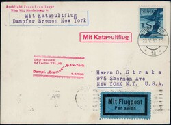 Österreich 6.6.1930, Dampfer Bremen, saubere Karte von Wien nach New ...
