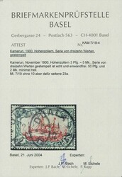 Kamerun 1897/1900, komplette Ausgaben, 1 Attest, Mi 1070 ...