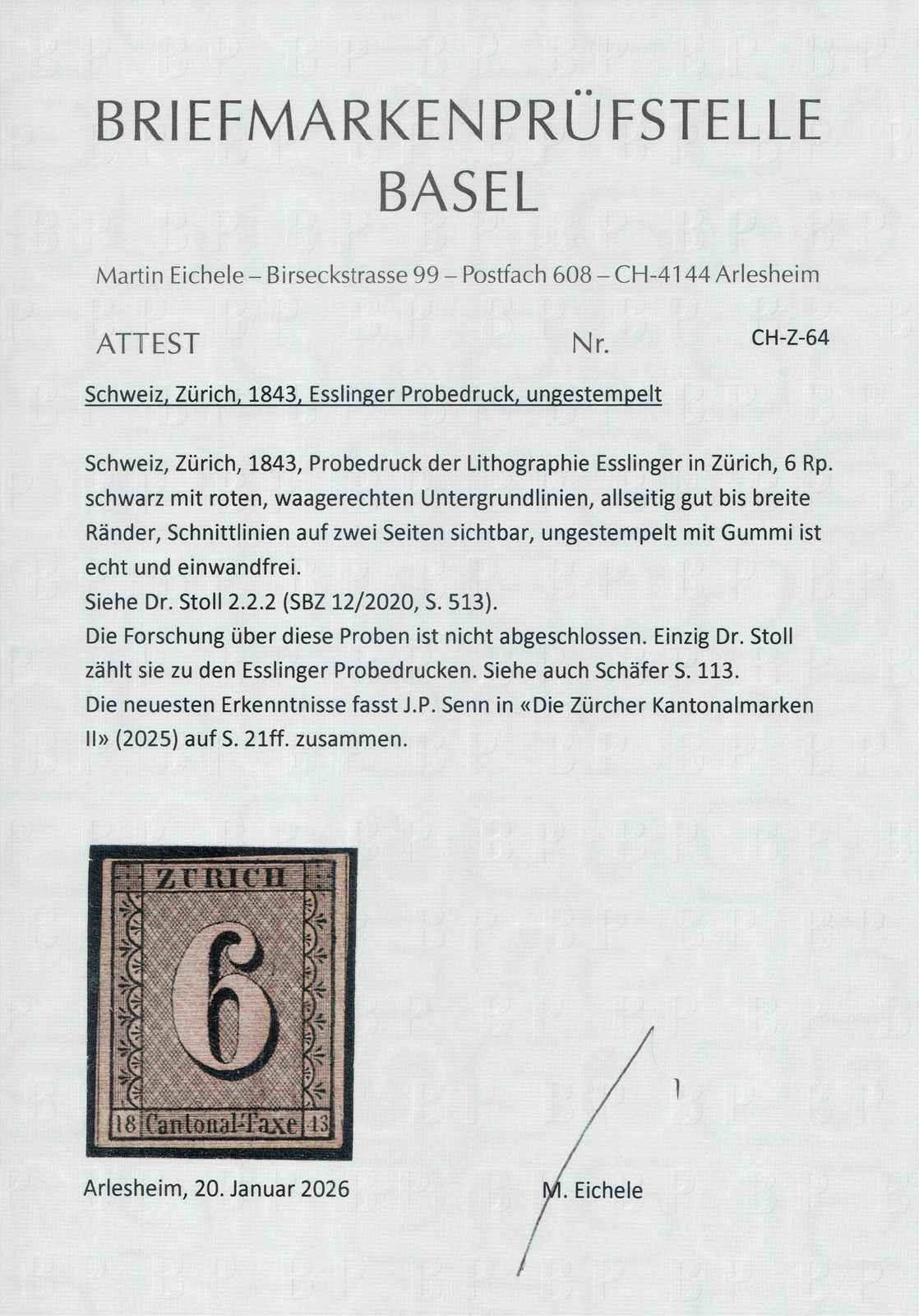 Image 2 for lot number 2326 for 15th Pilatusmail-Auktion
